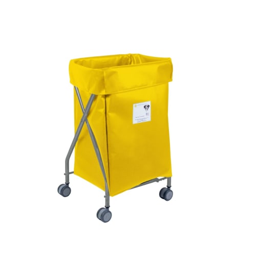 R&B Wire 5 Bushel Narrow Collapsible Hamper with Vinyl Bag, Yellow